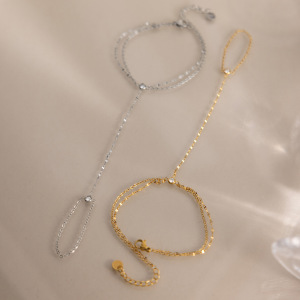 Chaîne Simple En Acier Inoxydable Étanche Avec Zircon Pour Femme h5 Image3