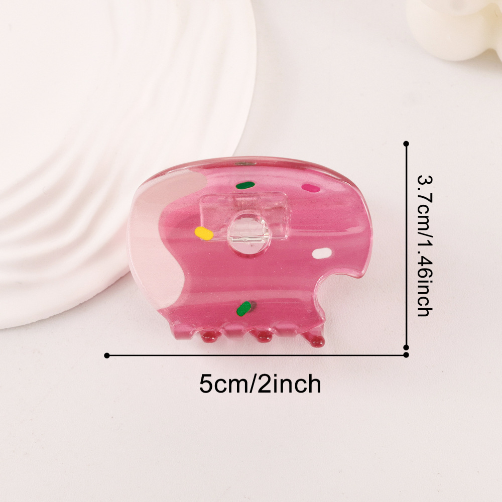 Série Simple, Animaux Mignons De Dessin Animé, Couleurs Mélangées, Fraise, Nourriture, Cheveux En Pvc, Griffes 