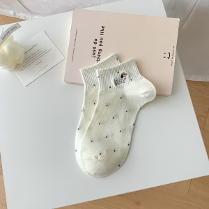 Chaussettes Courtes À Pois Avec De Jolis Animaux h5