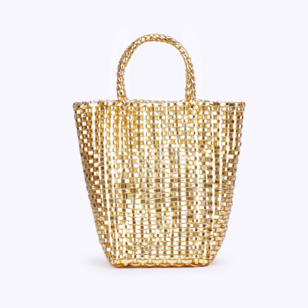 Sac carré femme en PVC tissé uni style décontracté
