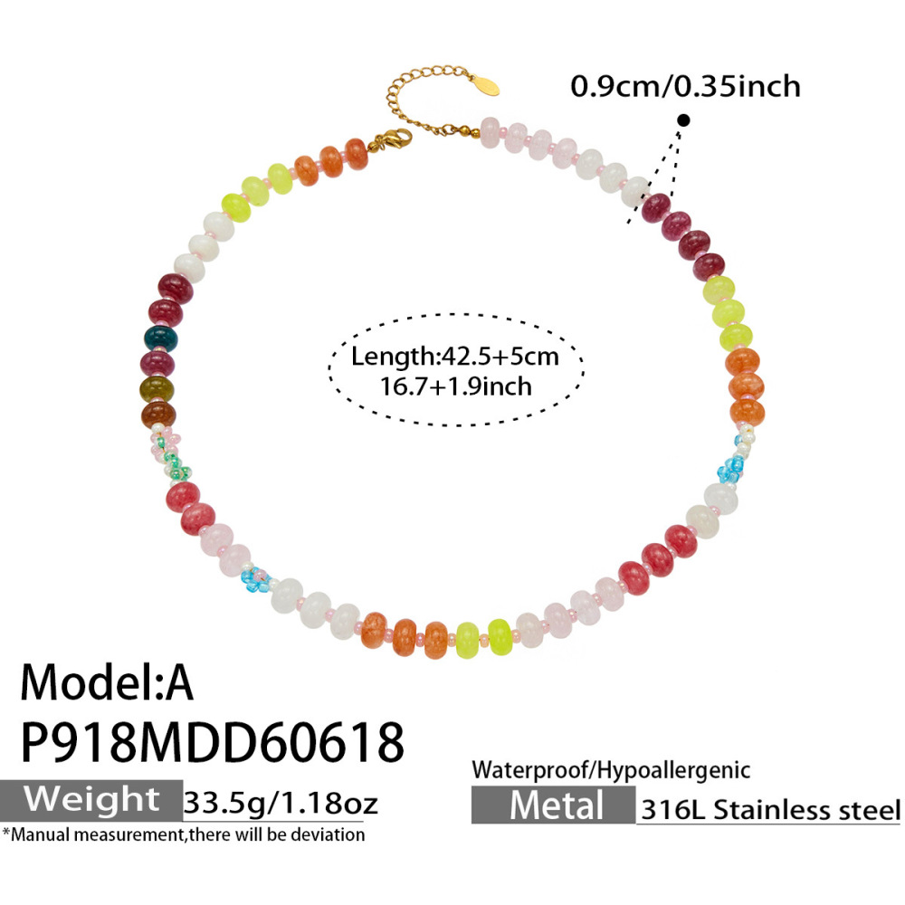 Colliers De Perles Pour Femmes, Collection Simple Sweet Flower, En Pierres Naturelles 