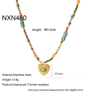 Colliers Pendentifs Pour Femmes En Acier Inoxydable, Couleur Or, Avec Pierre Naturelle Et Motif Œil De Diable h5 