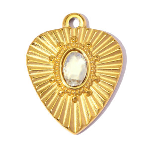 Pendentifs Pour Femmes En Acier Inoxydable, Couleur Or, Forme Irrégulière, À Faire Soi-Même, Style Simple, En Forme De Cœur. h5 Image3