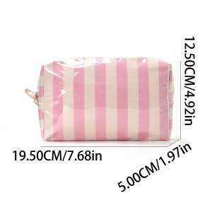 Trousses De Maquillage Simple Series Daily Stripe En Pvc Multicolores h5 Image4