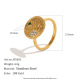 Couleur or/Taille de bague 6 