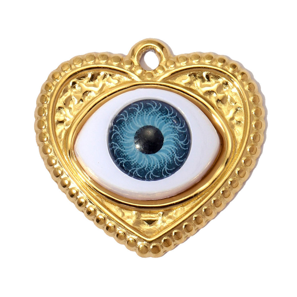 Pendentif Croix Œil Du Diable Diy En Acier Inoxydable Étanche Couleur Or Pour Femme, Série Classique h5Image3