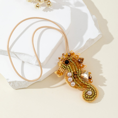 Collection luxueuse de perles naturelles de style océanique, breloques pour sacs en corde tressée