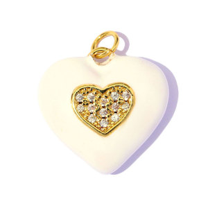 Pendentifs Pour Femmes En Forme De Cœur, En Cuivre Et Zircon, De La Série Simple À Faire Soi-Même h5 Image3