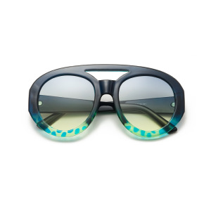 Lunettes De Soleil Rétro À Imprimé Léopard Simple Series, Couleurs Dégradées. h5 Image3