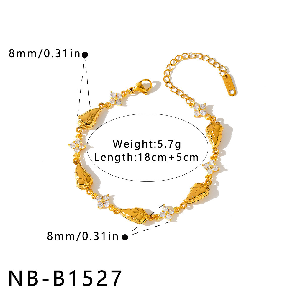 Bracelet Chaîne Femme Classique, Simple Et Irrégulier En Acier Inoxydable, Motif Martelé, Couleur Or, Étanche