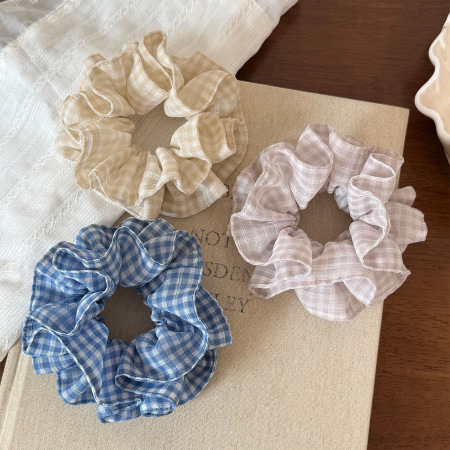 Chouchous en tissu à carreaux uni de la série Simple Daily