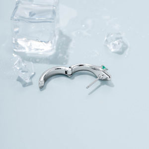 Boucles D'Oreilles Créoles Pour Femmes, Motif Serpent, Cuivre Et Zircon, Collection Simple h5 Image3