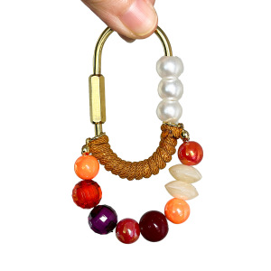 Breloques Pour Sac En Alliage De Couleurs Assorties, Perles En Forme De Cœur Et De Fleur, Collection Quotidienne Simple Series h5 Image3