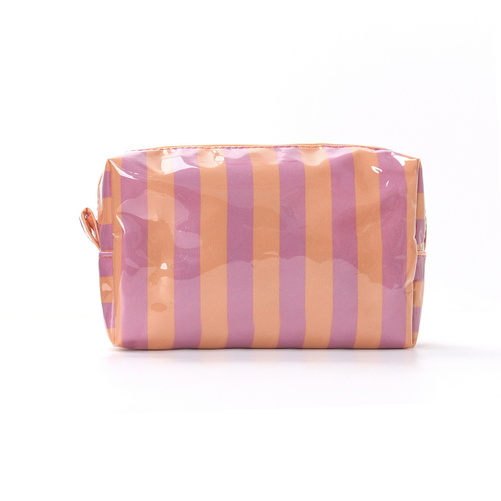 Trousses De Maquillage Simple Series Daily Stripe En Pvc Multicolores 