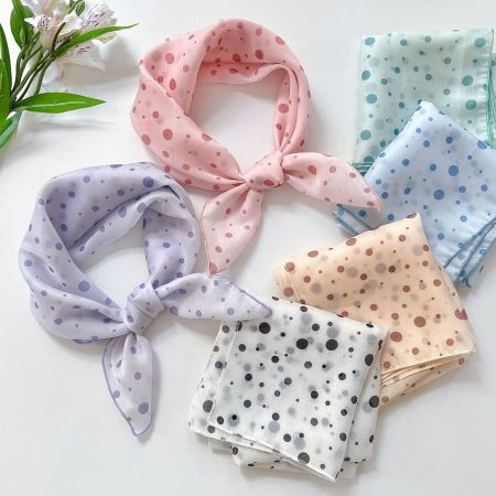 Écharpes d'été en polyester à pois unis, collection Simple