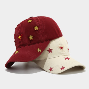 Casquette De Baseball Rétro Simple Series À Étoiles En Coton Multicolore h5 Image3