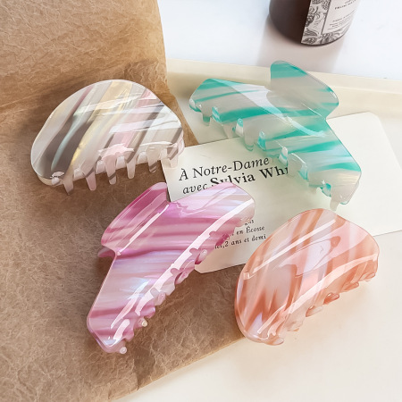 Pinces à cheveux en PVC Simple Series Daily Solid Color Gradient Color