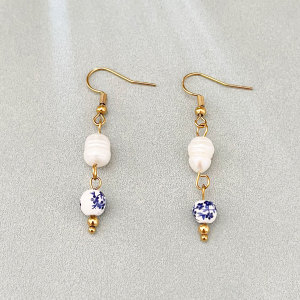 Boucles D'Oreilles Pendantes Pour Femme, Style Océanique, En Acier Inoxydable Étanche, Couleur Or, Collection Ethnique h5