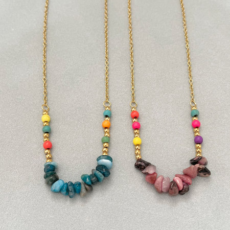 Colliers de perles pour femmes en pierres naturelles 2