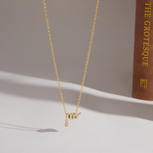 Collier Pendentif Femme Luxueux Au Style Rétro, En Acier Inoxydable, Couleur Or, Orné D'Un Zircon Et D'Une Chaîne Serpent. h5 Image3