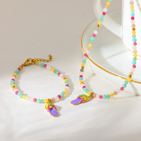 Ensembles de bijoux pour femmes en acier inoxydable, acrylique doré, forme géométrique simple et élégante, pour le quotidien.