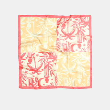 Écharpes d'été en polyester, collection Simple Series Vacation, motif plantes multicolores, cocotiers.