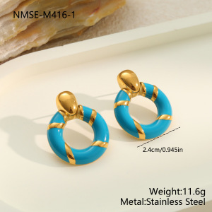 Boucles D'Oreilles Pendantes Pour Femmes, Style Simple Et Élégant, En Acier Inoxydable, Couleur Or, Forme Irrégulière. h5