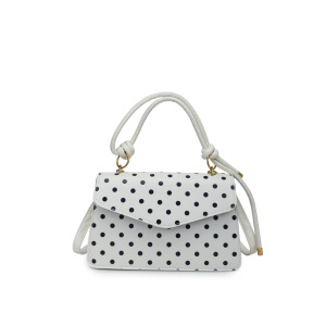 Sacs À Main Carrés Pour Femmes En Pu À Pois, Style Parisien Chic h5