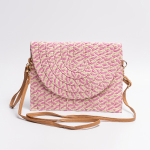 Sac Carré Pour Femme En Raphia Tissé Multicolore De Style Décontracté h5