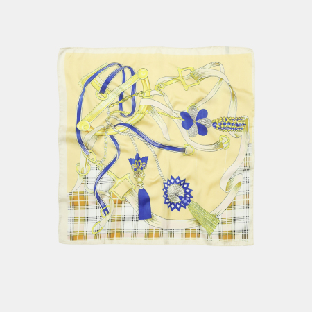 Écharpes d'été en polyester à carreaux rétro, pompons et chaînette multicolore, collection Simple Series,