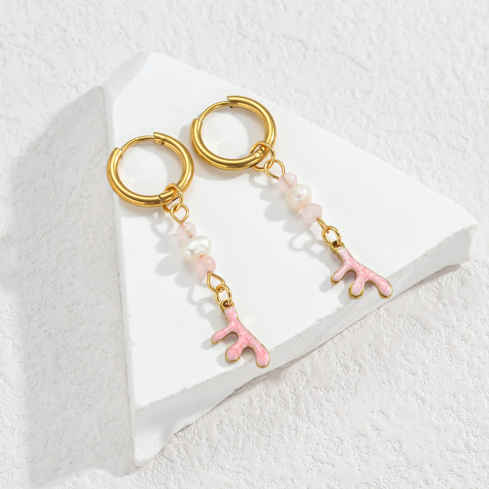 Boucles D'Oreilles Pendantes Pour Femmes, Style Océanique, En Acier Inoxydable Étanche 