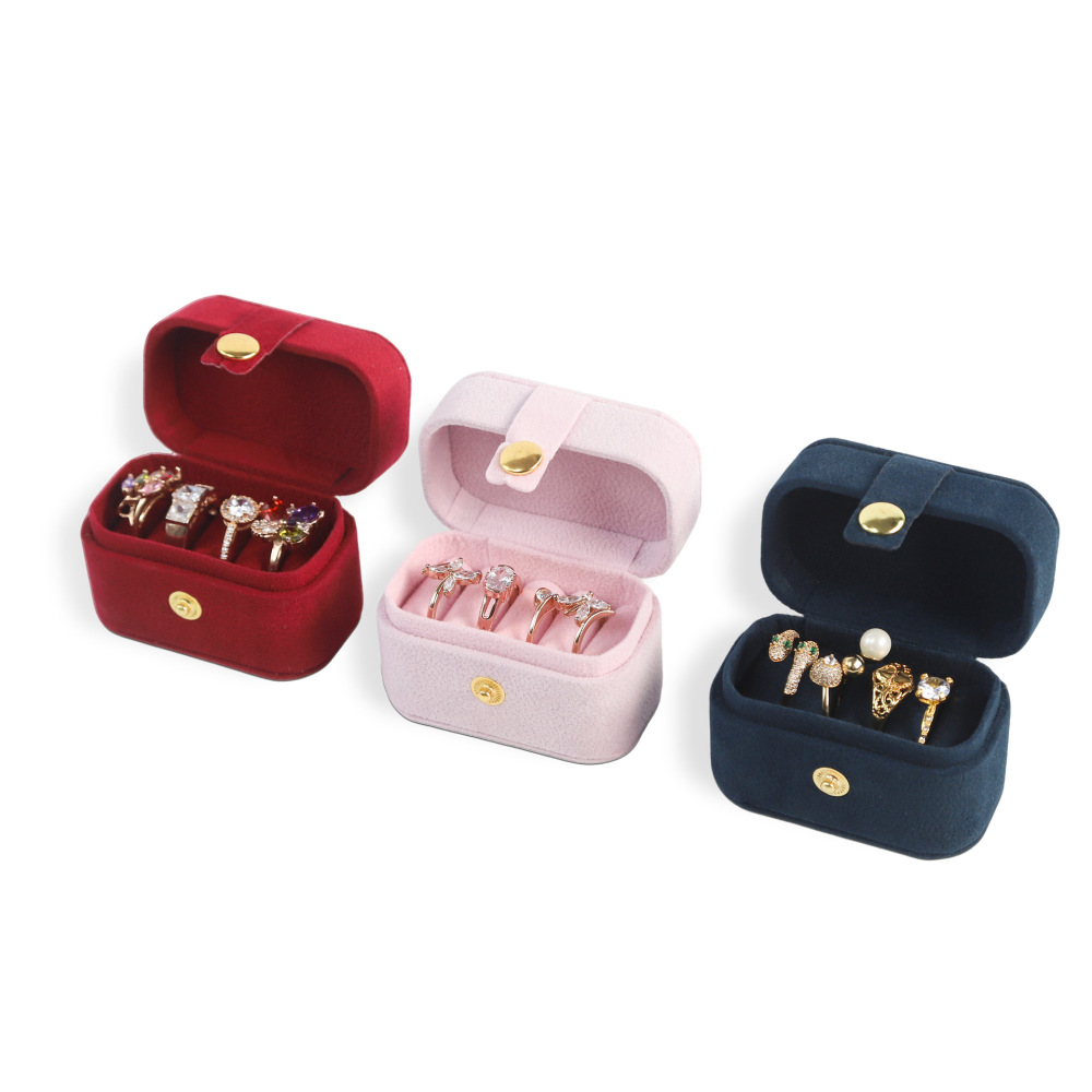 Boîtes À Bijoux Rectangulaires En Pu De La Série Simple Daily h5Image3