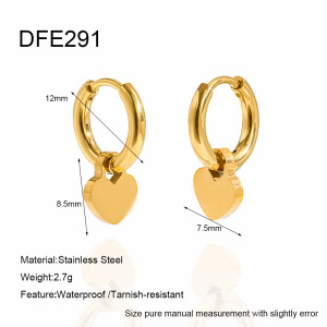 Boucles D'Oreilles Créoles Pour Femmes, En Acier Inoxydable Doré, Forme Géométrique Simple, Étanches. h5