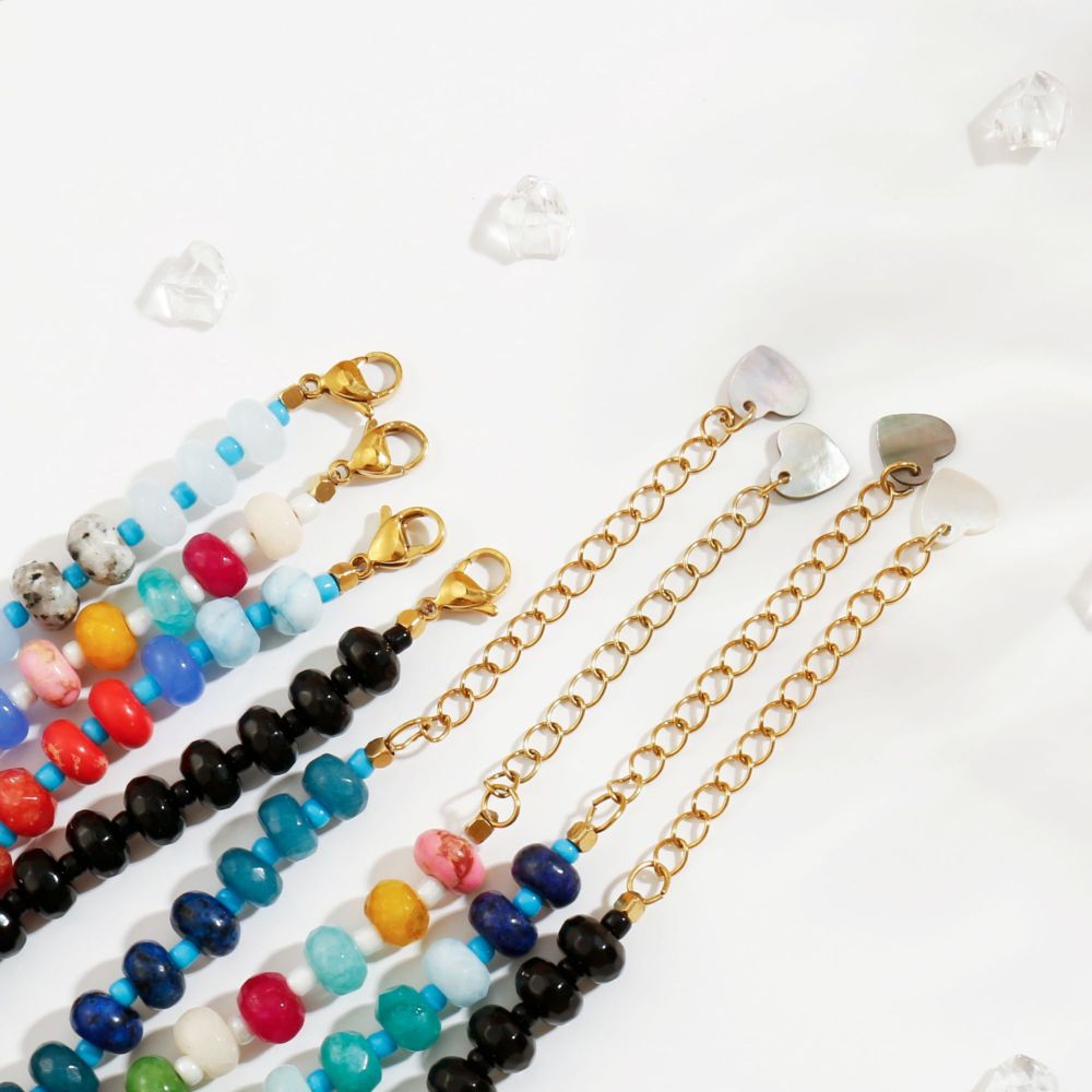 Colliers De Perles Colorées En Pierres Naturelles Pour Femmes Image3