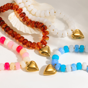 Colliers Pendentifs Pour Femmes En Acrylique De La Collection Simple Series Daily Beads h5 Image3