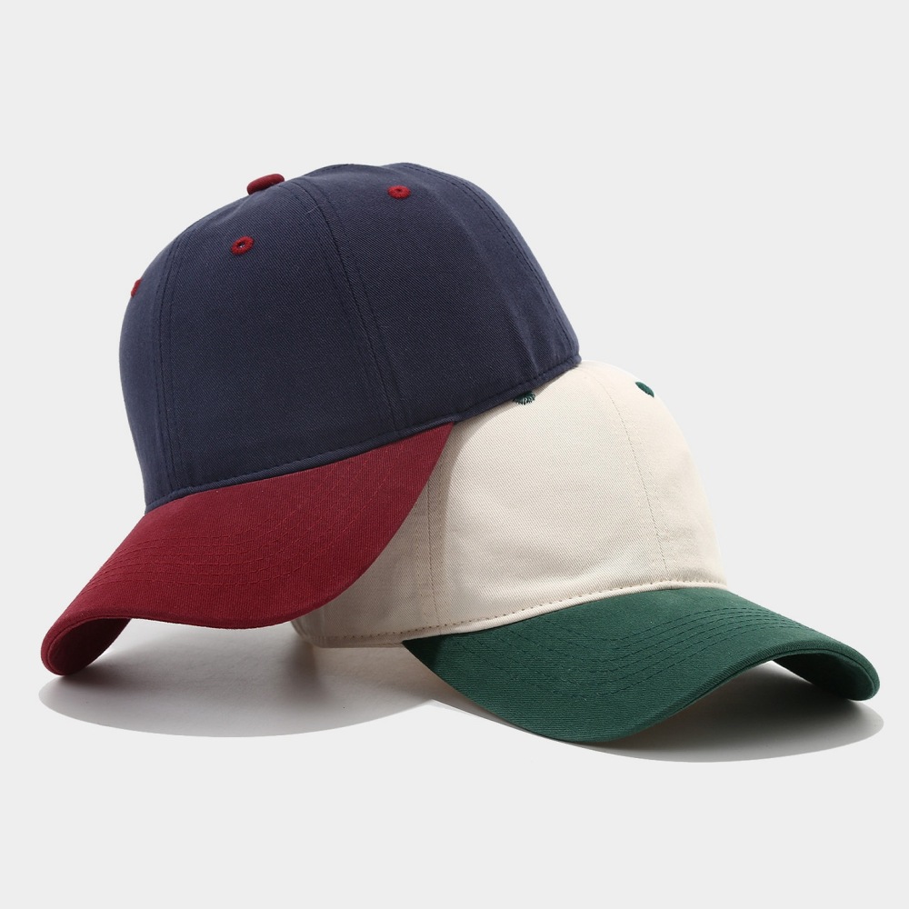 Casquette De Baseball Décontractée En Coton De Couleur Mélangée, Série Simple h5Image3