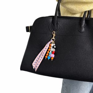 Breloques De Sac En Alliage De Couleurs Assorties, Style Décontracté, Avec Pompons, Pois Et Cœurs. h5 Image3