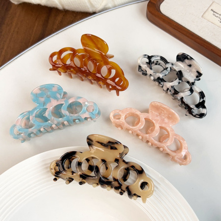 Pinces à cheveux Simple Series Daily Leopard Print Mixed Color Gradient Color Acetate