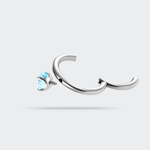 Boucles D'Oreilles Créoles Pour Femmes, En Alliage De Titane Et Zircon, Collection Simple Series h5 Image3