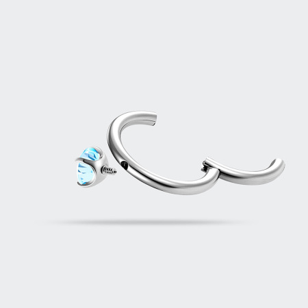 Boucles d'oreilles créoles pour femmes, en alliage de titane et zircon, collection Simple Series 2