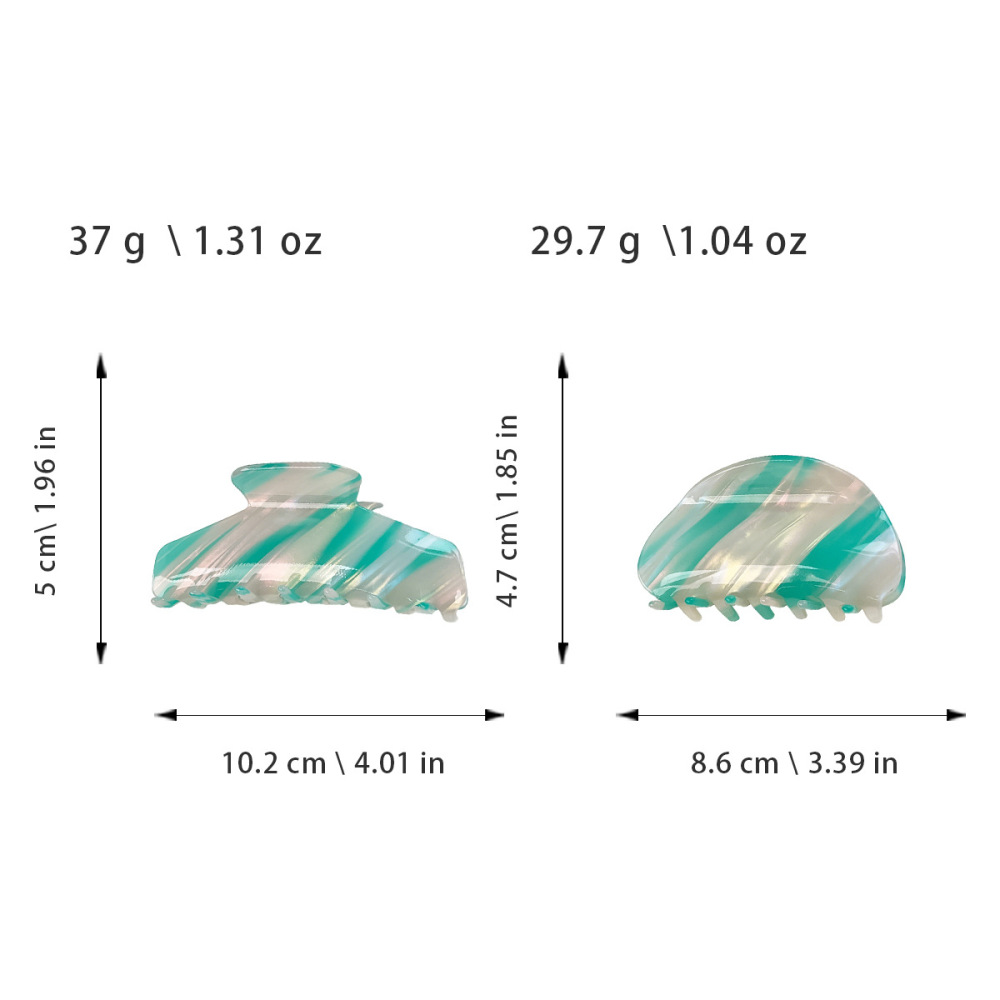 Pinces À Cheveux En Pvc Simple Series Daily Solid Color Gradient Color Image3