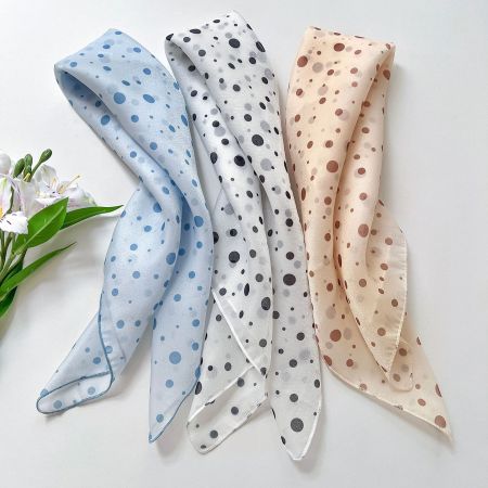 Écharpes d'été en polyester à pois unis, collection Simple 2