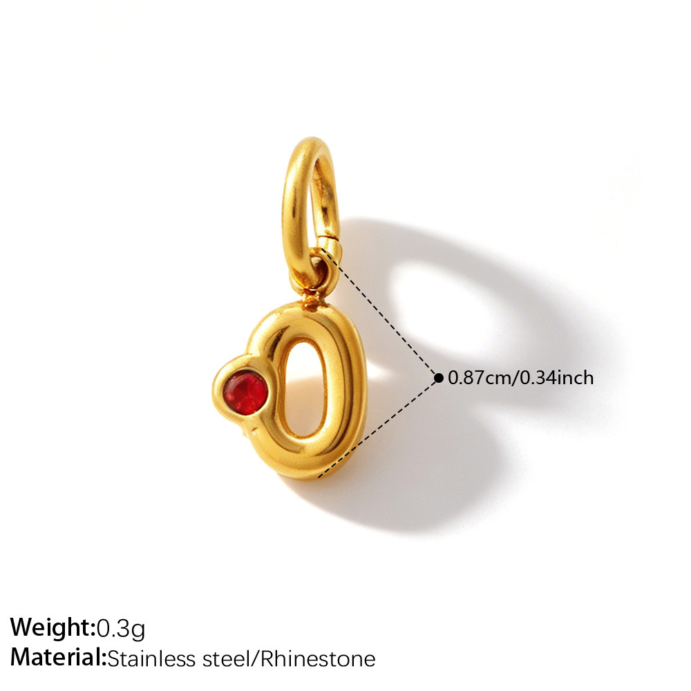 Pendentif Femme Simple Series Avec Numéro Quotidien, En Acier Inoxydable, Étanche, Couleur Or Et Strass. 