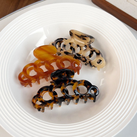 Pinces à cheveux Simple Series Daily Leopard Print Mixed Color Gradient Color Acetate 2