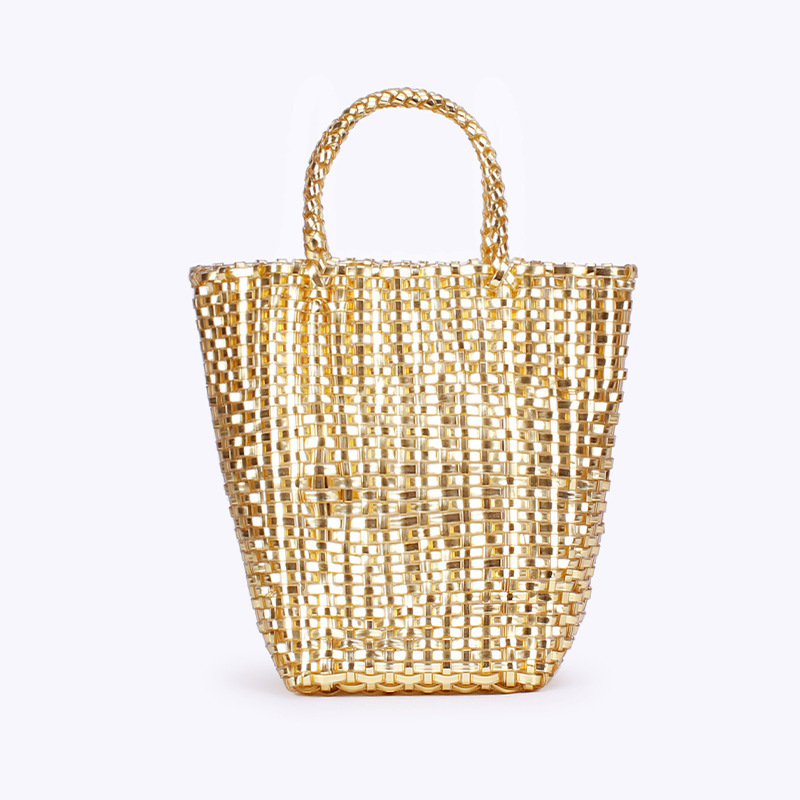 Sac Carré Femme En Pvc Tissé Uni Style Décontracté