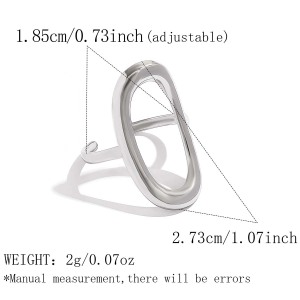 Bague Femme Simple Series Daily, Forme Irrégulière, Poisson Et Étoile De Mer, En Acier Inoxydable Étanche. h5
