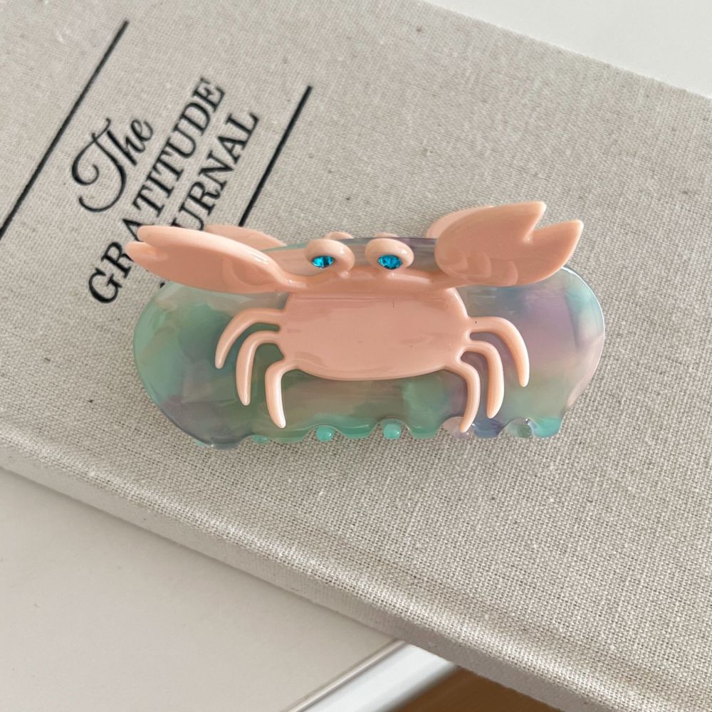 Série Simple Animaux Naturels Dessin Animé Style Océanique Coquillage Étoile De Mer Couleur Dégradée Cheveux En Acétate Griffes