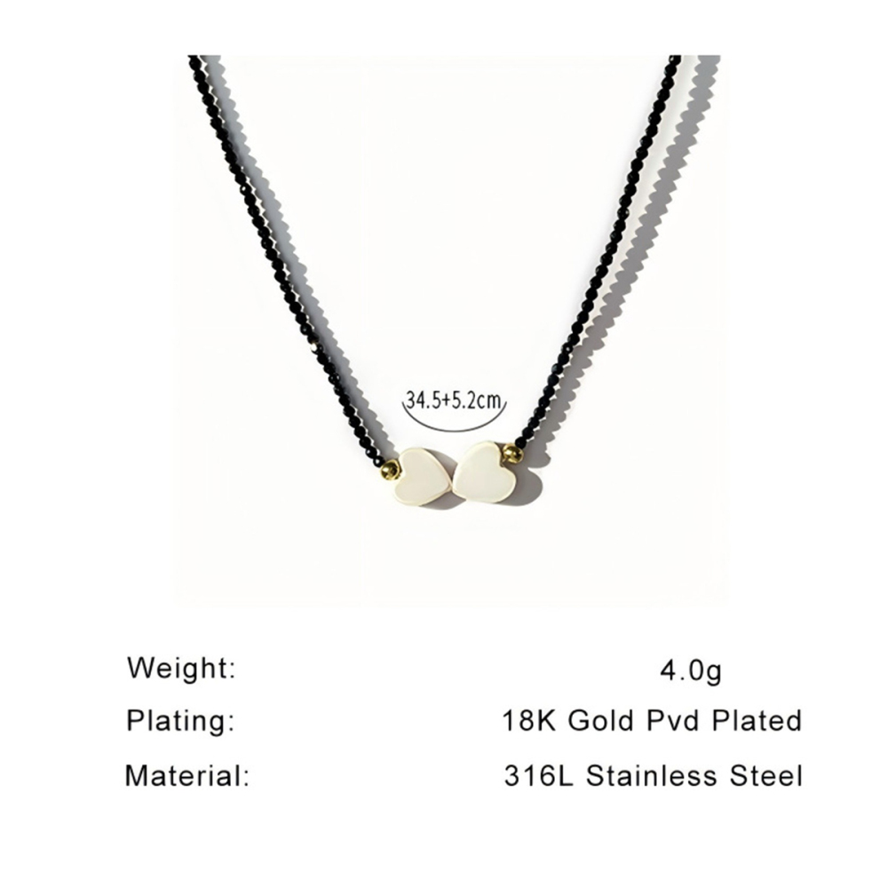 Colliers De Perles Simples En Cristal Et En Forme De Cœur Pour Femmes 