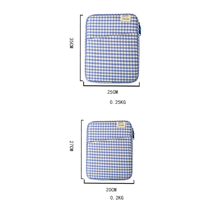 Sacoche D'Ordinateur Portable Femme En Tissu À Carreaux Imprimé Style Décontracté Image7