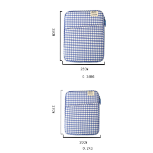 Sacoche D'Ordinateur Portable Femme En Tissu À Carreaux Imprimé Style Décontracté h5 Image7